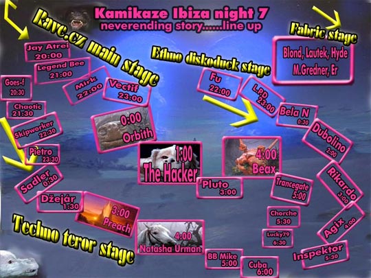 line-up Kamikaze Ibiza Night